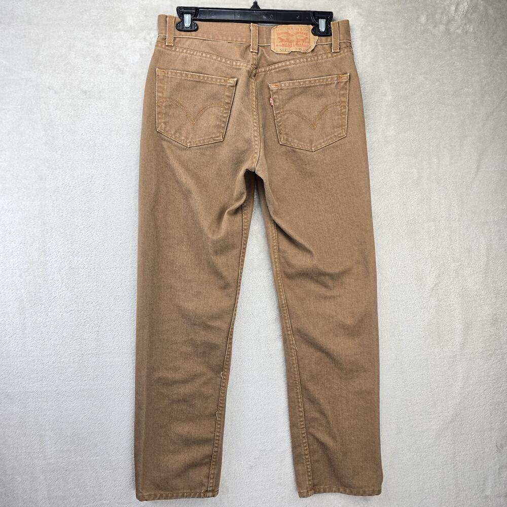 VTG Levis 501 Jeans Mens 28x27 Brown Button Fly Straight Leg USA Tag 30x30 Y2K - Picture 7 of 14